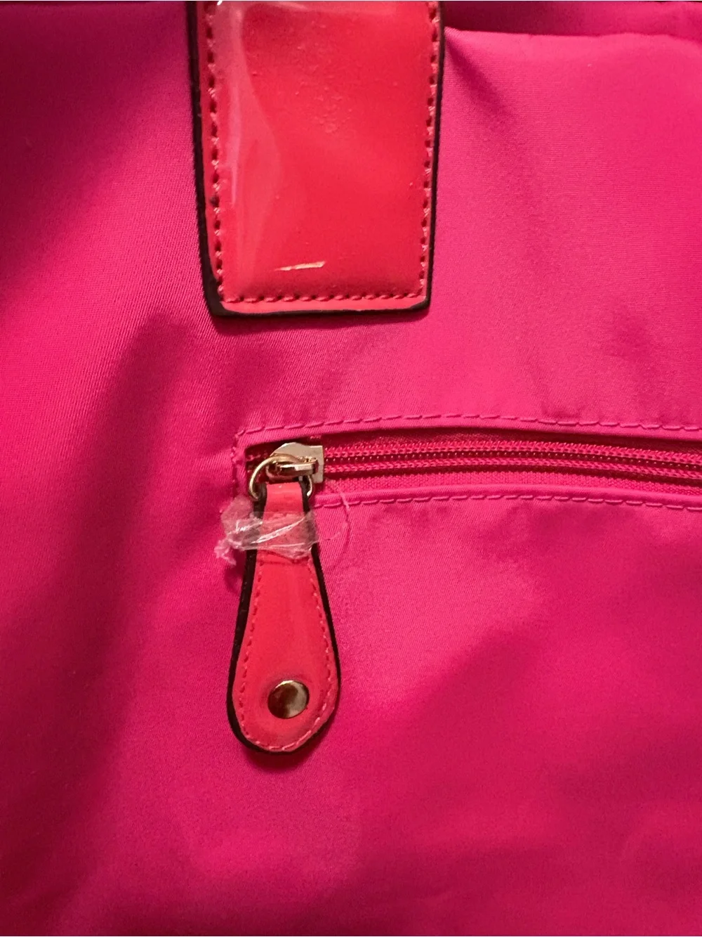 Tory Burch Pink Ella Tote Bag with Orangish color accents and Logo Medallion 🩷🧡